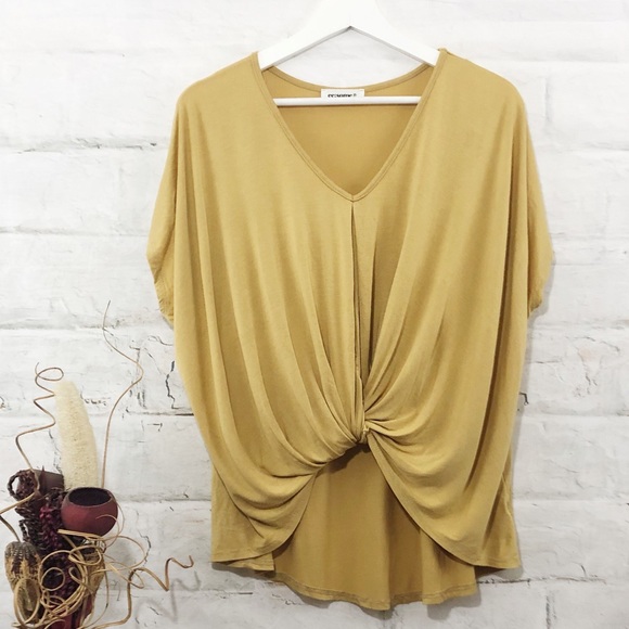 Yellow Twisted Top - Picture 2 of 3